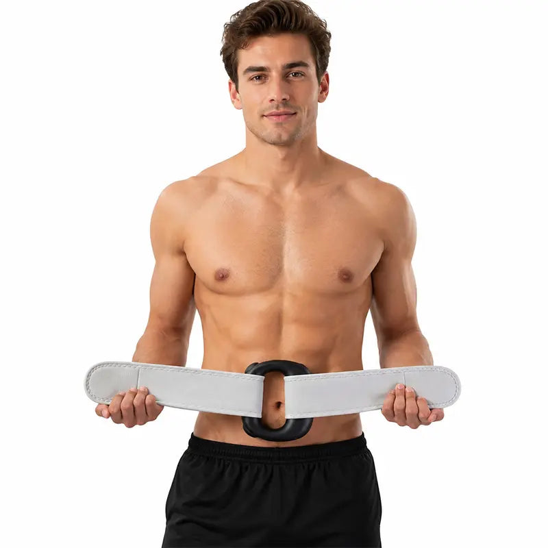 Turbo-Vibe Fascia Ring Compact Massage Belt - Rechargeable Hands-Free Full Body Device, 6 Speed Modes, Mini Ab Training Tool for Muscle Recovery, Cool Gifts for Adults