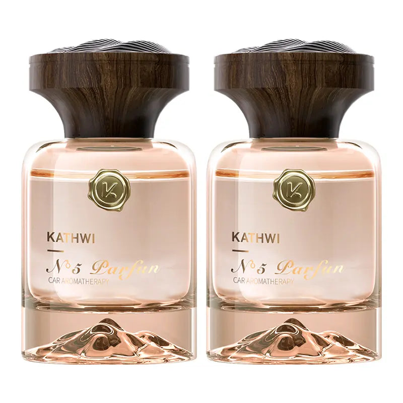 KATHWI New Luxury Mountain Forest Themed Car Fragrance - Car Accessories Interior, No.5 White Tea Qud Wood Balm Scent, Long-Lasting Aroma, 120Ml Single Bottle