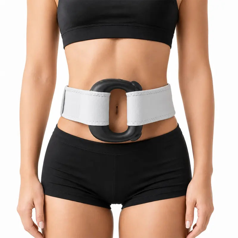 Turbo-Vibe Fascia Ring Compact Massage Belt - Rechargeable Hands-Free Full Body Device, 6 Speed Modes, Mini Ab Training Tool for Muscle Recovery, Cool Gifts for Adults
