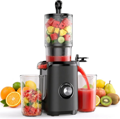 Cold Press Juicer Machines, Masticating Juicer with 4.25 Feed Chute