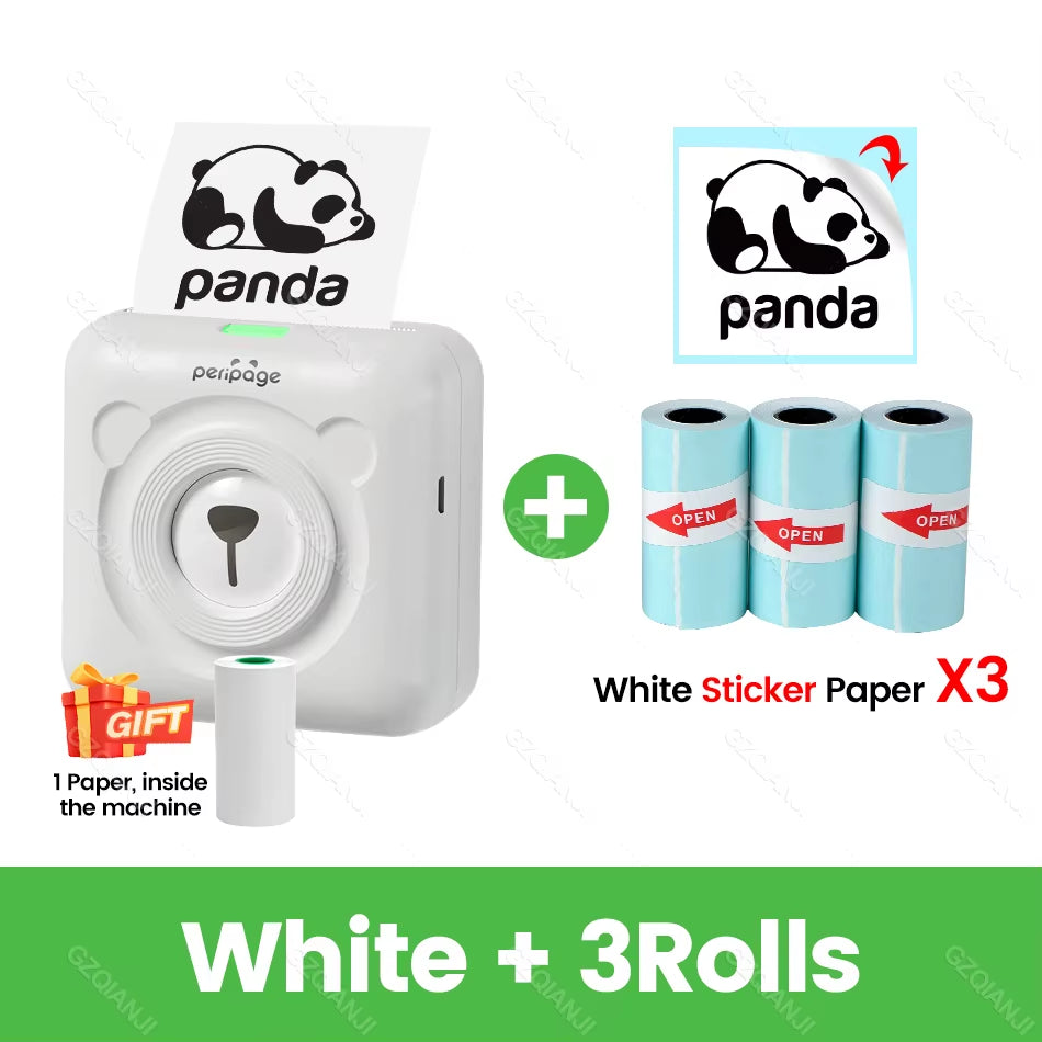 Peripage A6 Mini Portable Thermal Printer Photo Pocket Label Sticker Printer Color Paper Roll 58Mm Wireless Picture Print Maker