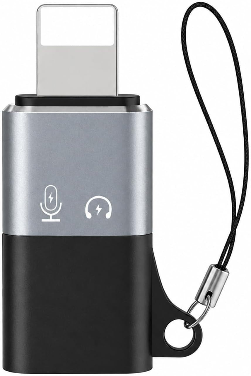 1 Pack USB C to Lighting OTG Adapter for Connecting DJI Mic Mini & DJI Mic Series Receiver to Iphone 14 13 12 11 Mac Wireless Microphone Receiver (1)