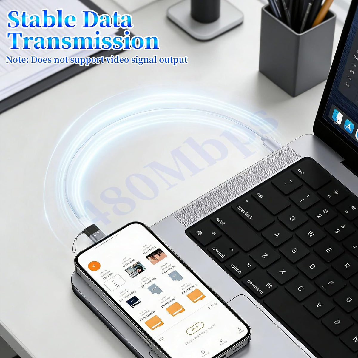 1 Pack USB C to Lighting OTG Adapter for Connecting DJI Mic Mini & DJI Mic Series Receiver to Iphone 14 13 12 11 Mac Wireless Microphone Receiver (1)