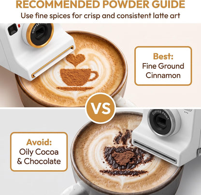 Camera Latte Art Maker – One-Click Coffee Stencil Printer