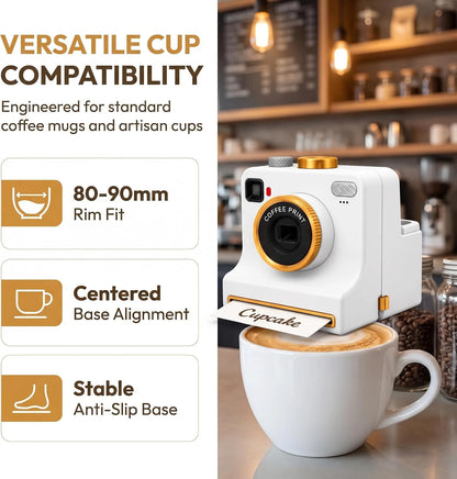 Camera Latte Art Maker – One-Click Coffee Stencil Printer