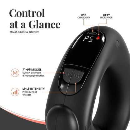 Turbo-Vibe Fascia Ring Compact Massage Belt - Rechargeable Hands-Free Full Body Device, 6 Speed Modes, Mini Ab Training Tool for Muscle Recovery, Cool Gifts for Adults