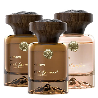 KATHWI New Luxury Mountain Forest Themed Car Fragrance - Car Accessories Interior, No.5 White Tea Qud Wood Balm Scent, Long-Lasting Aroma, 120Ml Single Bottle