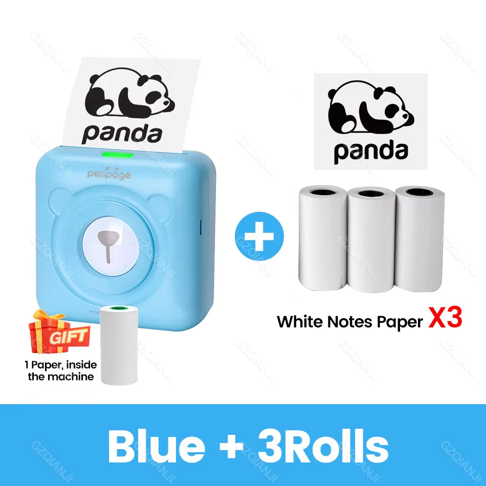 Peripage A6 Mini Portable Thermal Printer Photo Pocket Label Sticker Printer Color Paper Roll 58Mm Wireless Picture Print Maker