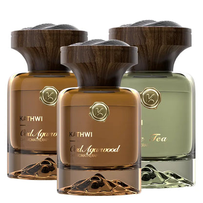 KATHWI New Luxury Mountain Forest Themed Car Fragrance - Car Accessories Interior, No.5 White Tea Qud Wood Balm Scent, Long-Lasting Aroma, 120Ml Single Bottle