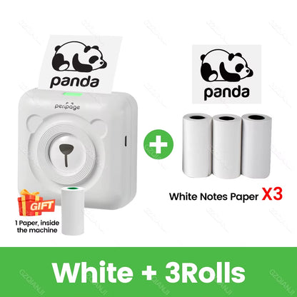 Peripage A6 Mini Portable Thermal Printer Photo Pocket Label Sticker Printer Color Paper Roll 58Mm Wireless Picture Print Maker