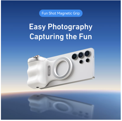 TELESIN magnetic camera-style grip attached to a smartphone