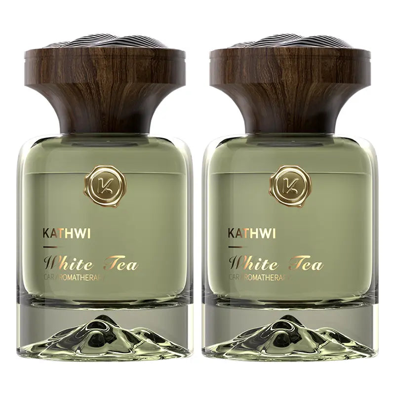 KATHWI New Luxury Mountain Forest Themed Car Fragrance - Car Accessories Interior, No.5 White Tea Qud Wood Balm Scent, Long-Lasting Aroma, 120Ml Single Bottle