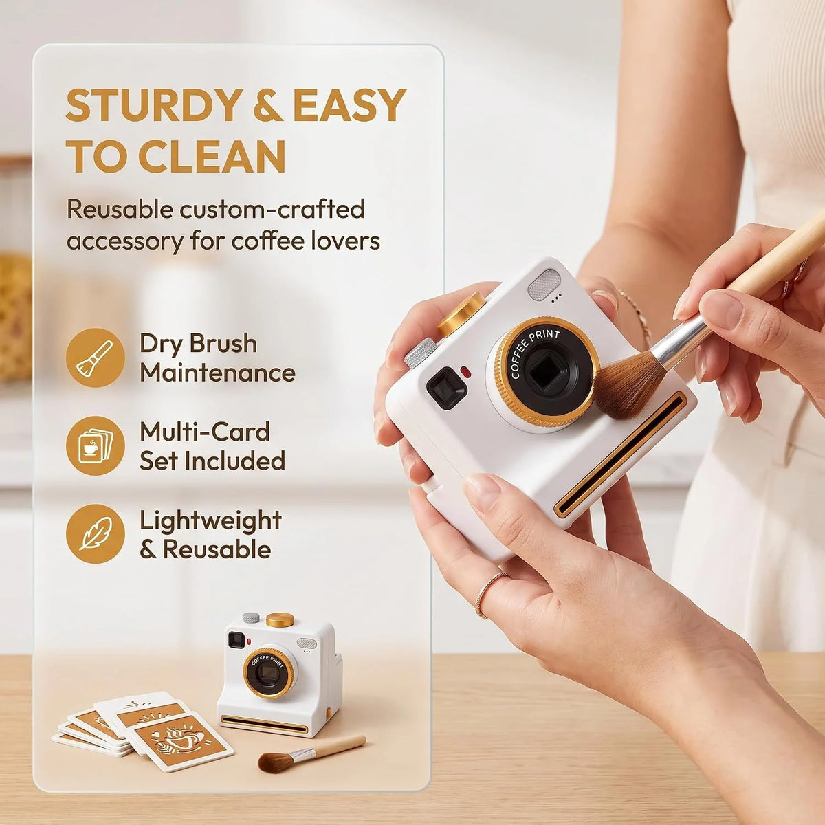 Camera Latte Art Maker – One-Click Coffee Stencil Printer