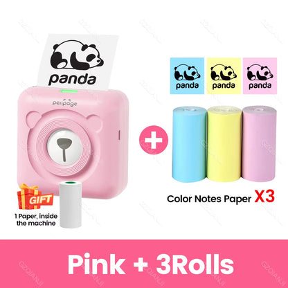 Peripage A6 Mini Portable Thermal Printer Photo Pocket Label Sticker Printer Color Paper Roll 58Mm Wireless Picture Print Maker