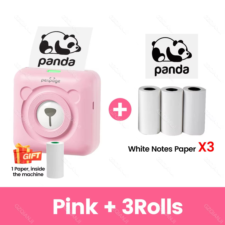 Peripage A6 Mini Portable Thermal Printer Photo Pocket Label Sticker Printer Color Paper Roll 58Mm Wireless Picture Print Maker